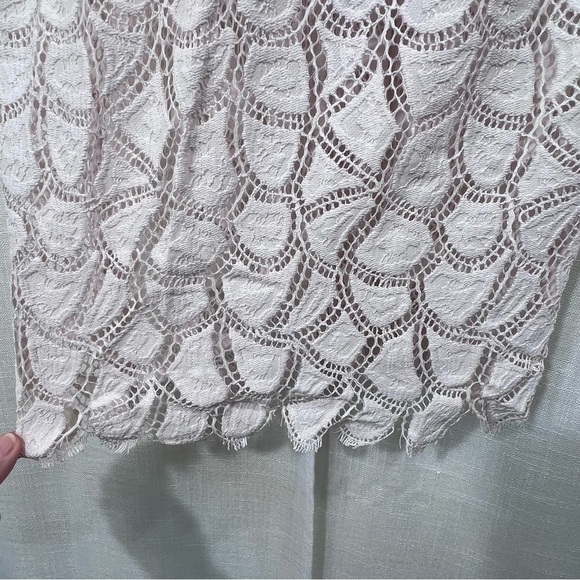 Milly Satin Lined Pink Crochet Event Party Evening Dress Size 6 - Picture 12 of 13